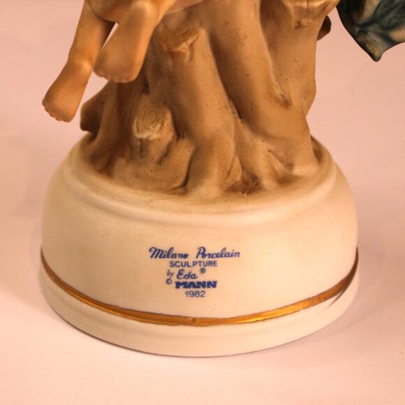VTG Milano Porcelain ANGEL Music Sculpture "Hark The Herald" by Eda Mann - Picture 6 of 10